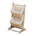 thumbnail image 4 of Tnarru Wooden Storage Basket Floor Rack Stand Heavy Duty Rustic Display Shelf Storage Rack for Office Laundry Room Household Kitchen A, 4 of 8