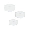 thumbnail image 2 of Caja de almacenamiento de escritorio, estuche de almacenamiento, contenedor de joyas transparente, liviano e impermeable, organizador de cosméticos 3 piezas, 2 of 8