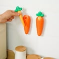 thumbnail image 1 of Herramienta depiladora de baño en forma de zanahoria - Clip de limpieza de plástico montado en la pared para fregadero, ducha, desagüe de cocina - naranja, 15,5x5x2,5cm, limpiador de alcantarillado, 1 of 7
