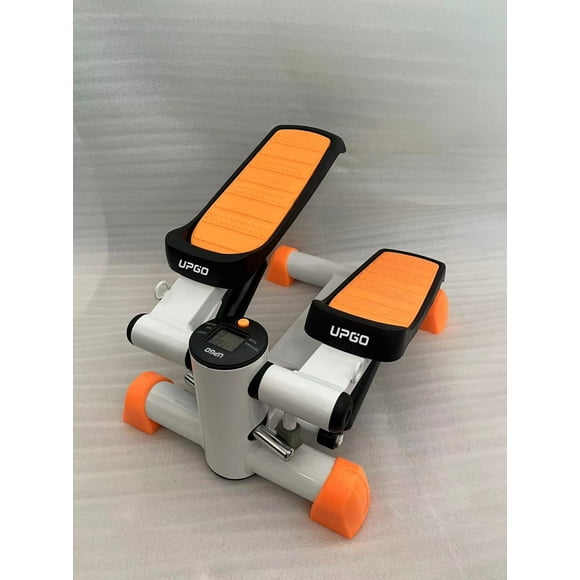 UPGO Mini Steppers Exercise Machine Stair Stepper with Resistance Bands Full Body Cardio Equipment 330lbs Weight Capacity for Home Use, Orange