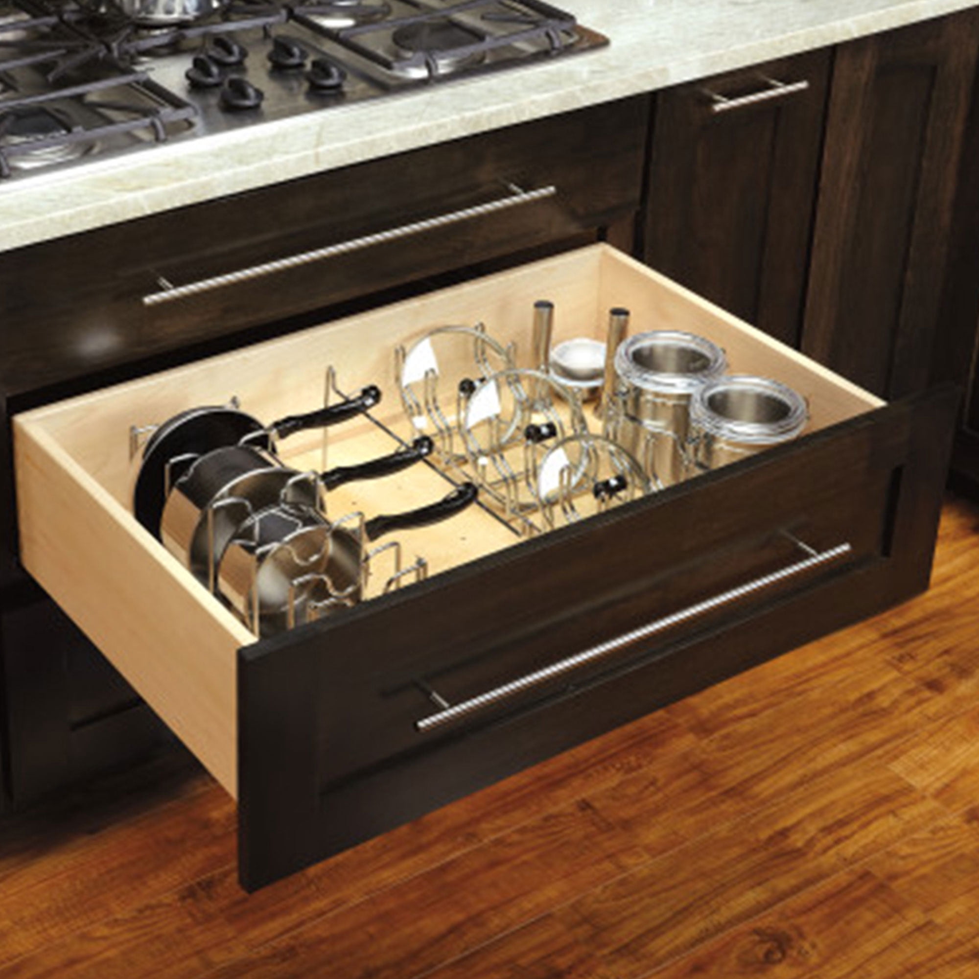 Rev-A-Shelf 5DLD-1-CR Drawer Lid Organizer for Drawer Peg Boards, Chrome