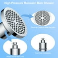 thumbnail image 3 of Onekawa Filtered Shower Head Set,20 Stage Shower Filter,igh Output Hard Water Softener Showerhead,6” Round Showerheads,Silver, 3 of 8