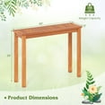 thumbnail image 3 of Neatifyes Narrow Outdoor Dining Table, Solid Wood Furniture Patio Console Table with Slatted Tabletop, Wooden Buffet Bar Plant Stand for Garden Deck Entryway Porch Balcony, 3 of 8