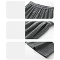 thumbnail image 7 of Men's Textured Wide Leg Pants High Waist Drawstring Trousers Casual Solid Color Sweatpants, 7 of 7