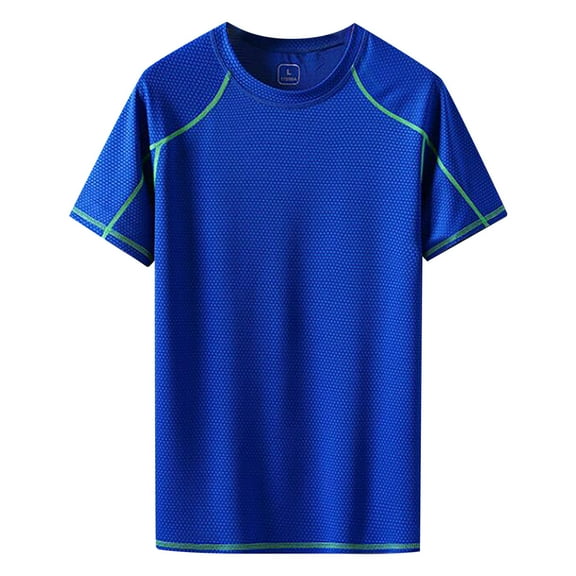 Menâs Short Sleeve Dry Fit Active Crew Neck T Shirt - Athletic Running Gym Workout Tee Tops