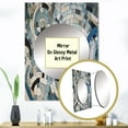 thumbnail image 3 of Designart "Bohemian Medley in Blue and White" Boho Mosaic Mirror Wall Decor - Modern Blue Geometric Mirror Wall Art For Bathroom - 40" x 30" Inch, 3 of 5