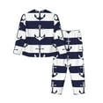 thumbnail image 2 of Disketp Pajamas Set Long Sleeve Sleepwear Womens Button Down Nightwear Pj Sets-Anchors, 2 of 9
