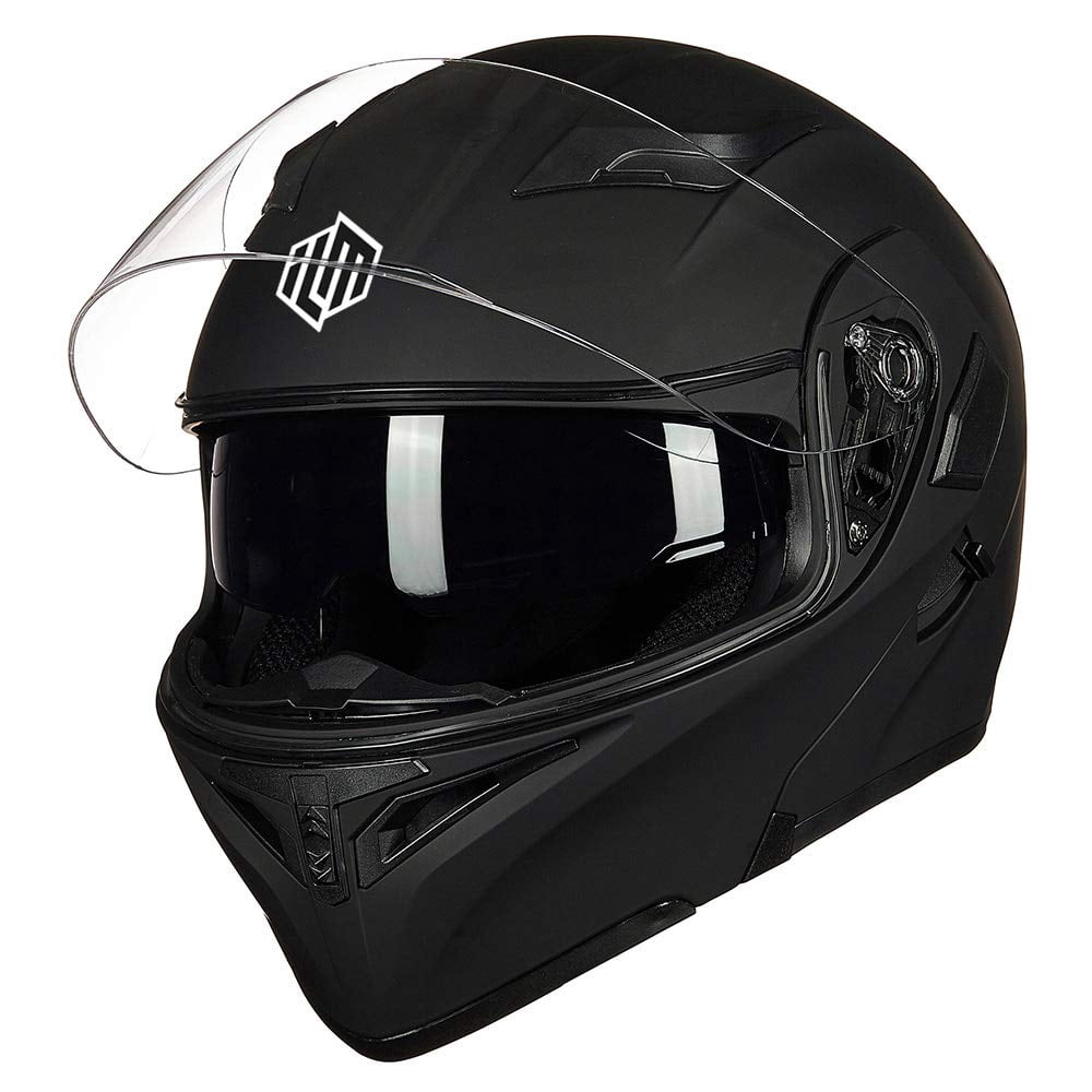 ILM Motorcycle Dual Visor Flip up Modular Full Face Helmet DOT Model 902/902L