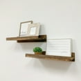thumbnail image 4 of del Hutson Designs 24 Inch Rustic Luxe Wooden Floating Shelves, Dark Walnut, 4 of 6