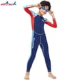 thumbnail image 3 of Naiovety Trajes de neopreno de 2,5 MM, traje de buceo a prueba de frío, traje de neopreno para niños, pantalones largos de manga larga, traje completo Deportes acuáticos azul marino XXL Naiovety OD003648-05, 3 of 6
