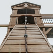 Backyard Discovery Sterling Point Cedar Wood Swing Set, Slide, Clubhouse, Wooden Bridge
