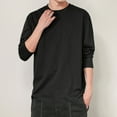 thumbnail image 3 of zbxnLI Men's Long Sleeve Tee Shirts Plain Classic T-Shirts Crew Neck Loose Casual Shirts for Men, 3 of 7