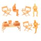 thumbnail image 5 of 1:64 Escena Personas Modelos Tuning Table Collectibles Resina Estatuas Sillas Regalos Decorativos Mini Figura Modelo para Adolescentes Princ Macarena Figuras en miniatura, 5 of 8