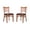 Burgundy-Honey, variant on Linon Lassiter Set of 2 Side Chairs Faux Leather Seat Steel Frame in Honey Brown