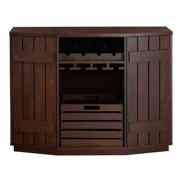 Furniture of America Buffet de Rangement Multiple en Bois Layfield en Noyer Vintage