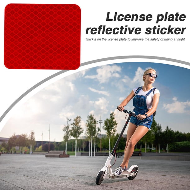 Adhesivo reflectante para guardabarros trasero de scooter eléctrico para Xiaomi Mi Pro 2 (rojo)