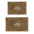 thumbnail image 4 of Mineral Spring Brookside Bath Tufted Polyester 2 Piece Bath Rug Set, Tan, 17" x 24" & 20" x 32", 4 of 6