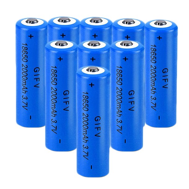 9Pack 3.7V 2600mAh Rechargeable Batteries for Solar Garden Light
