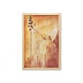 thumbnail image 1 of Burnt Orange Wall Art with Frame, Retro Illustration of a Street of Old French Houses Mediterranean Environment Print, Printed Fabric Poster for Bathroom Living Room, 23" x 35", Tan, by Ambesonne, 1 of 2