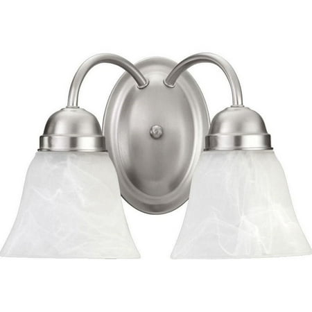 

Quorum 2 Light Wall Light in Satin Nickel