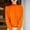 03 Orange, variant on YueHuiYing Women's Fashion Casual Solid Color Semi-turtle Neck Loose Winter Knitted Sweater Pullover Top