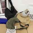 thumbnail image 3 of Simple Canvas Messenger Bag, Large-capacity Messenger Bag, Fashion Flip Shoulder Bag, 3 of 6