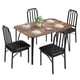 thumbnail image 1 of ChaoLink Juego de comedor para 4 personas con diseño biselado, mesa y sillas de cocina de 5 piezas con asientos acolchonados de PU, MDF compacto y reforzado con acero, ideal para espacios pequeños, 1 of 7
