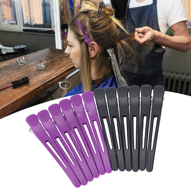 Clips 12 Pinzas Antideslizantes Para El Pelo De Pico De Pato, Pinzas Para El Pelo Para Peluquería, Cortes De Pelo, Maquillaje, Lavado De Cara