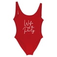 thumbnail image 3 of Women's Fashion Letter Printed Swimwear Sexy Bikini Backless Sleeveless Swimsuit, 3 of 3