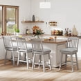 thumbnail image 2 of Costway 25" Counter Height Bar Stools Set of 4 with Slatted Back Padded Seat & Footrest, 2 of 9