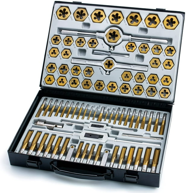 Juego de troqueles Tap and Hex EFFICERE con revestimiento de titanio de 86 piezas