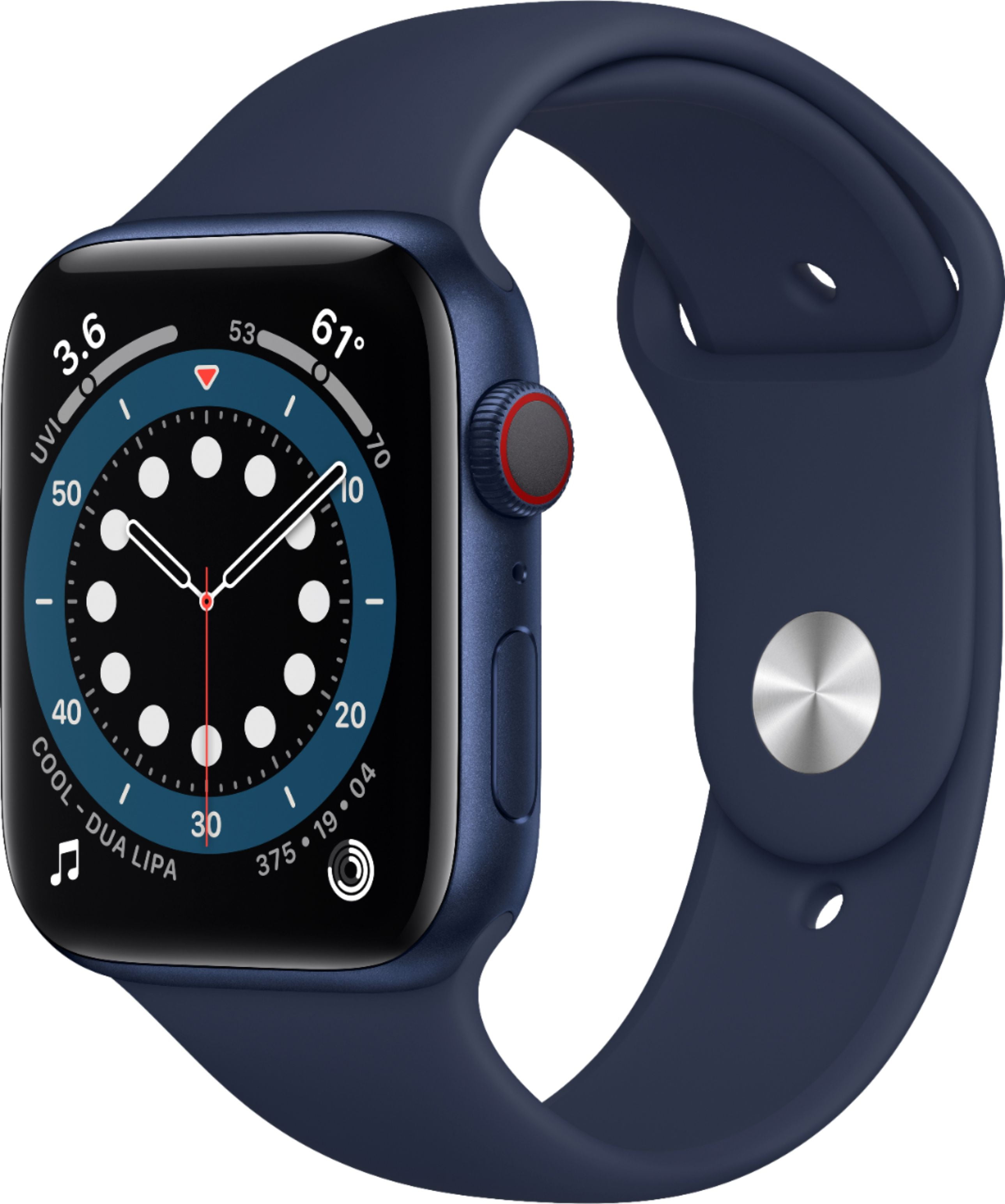 Restored Apple Watch Series 6 - GPS + Cellular LTE - 44mm Aluminum Case