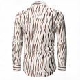 thumbnail image 4 of Moon Logo Mens Shirts Long Sleeve Buttons V-Neck Hawaiian Shirt Top, 4 of 4