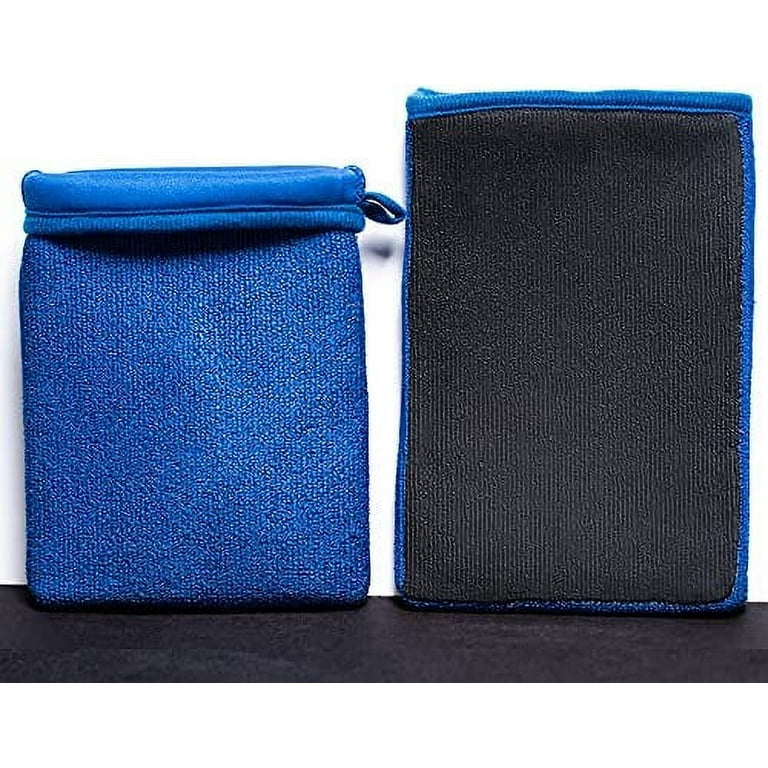 Ragnify Pack of 2 Clay Mitt Auto Detailing Medium Grade Alternative Mitt for Flawless Removal of Surface Bonded Micro Contaminant (Blue)