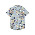 thumbnail image 5 of Bluey and Bingo Boys Short Sleeve Tropical Graphic Button-Up Cotton Tee, Sizes 4-18, 5 of 5