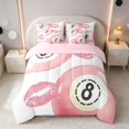 thumbnail image 3 of Erosebridal 8 Ball King Bedding Lips King Bed in a Bag, Blush Lips 7 Pieces, 3 of 6