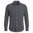 thumbnail image 4 of Zylarhe Mens Summer Shirts, Long Sleeve Business Shirt Lightweight Breathable Formal Wear Comfortable Dress Grey L, 4 of 4