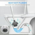 thumbnail image 4 of Toilet Brush and Plunger Set, 2 Packs Toilet Plungers for Bathroom Heavy Duty Toilet Bowl Brush and Holder Hidden Toilet Plunger and Brush Set for Deeply Cleaning - White, 4 of 7