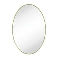 thumbnail image 2 of TEHOME Javell Oval Gold Bathroom Mirror 20" x 30" Metal Framed Vanity, 2 of 6