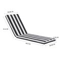 thumbnail image 3 of Chaise Lounge Cushions Outdoor, Breathable and UV Resistant, Fade Resistant & Fade-Resistant Lounger Cushions Suitable for Patio Furniture, Pool, Lawn (Black White-1 pcs), 3 of 6