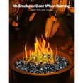 thumbnail image 4 of KFFKFF 10 LBS / 4.5 KG High-Temperature Resistant Fireplace Glass, 1/2-Inch Reflective & Smokeless Firepit Stones, Durable Landscaping Glass for Fire Pit Table, Black, 4 of 9
