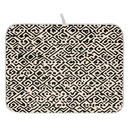 

Artistic Stripe Design Dish Drying Mat for Kitchen Quick Drying Absorbent Soft Durable 16 x 18