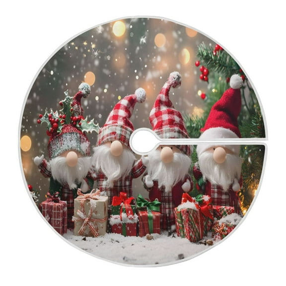 Ryvnso Christmas Tree Skirt Christmas Gnomes-1 Xmas Tree Skirts Ornament Home Decorations 35.4"