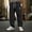Black, variant on Men's Corduroy Cargo Jogger Pants, Side Patch Pockets with Elastic Waist, Retro Texture for vintage street casual styling Yellow XS