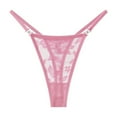 thumbnail image 3 of Xijirk Womens Underwear,Thong Underwear Lace Low Rise Design With Bow Detail Sheer Mesh Apparel Comfortable Breathable Soft Daily Wear,Panties for Women,Blue,S, 3 of 3