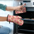 thumbnail image 2 of Pioneer Flower Floral Print Pattern Kitchen Oven Mitt and Pot Holder Sets 2 Pcs for Baking, Cooking and Grilling, Heat Resistant Up To 392 °F, 2 of 7
