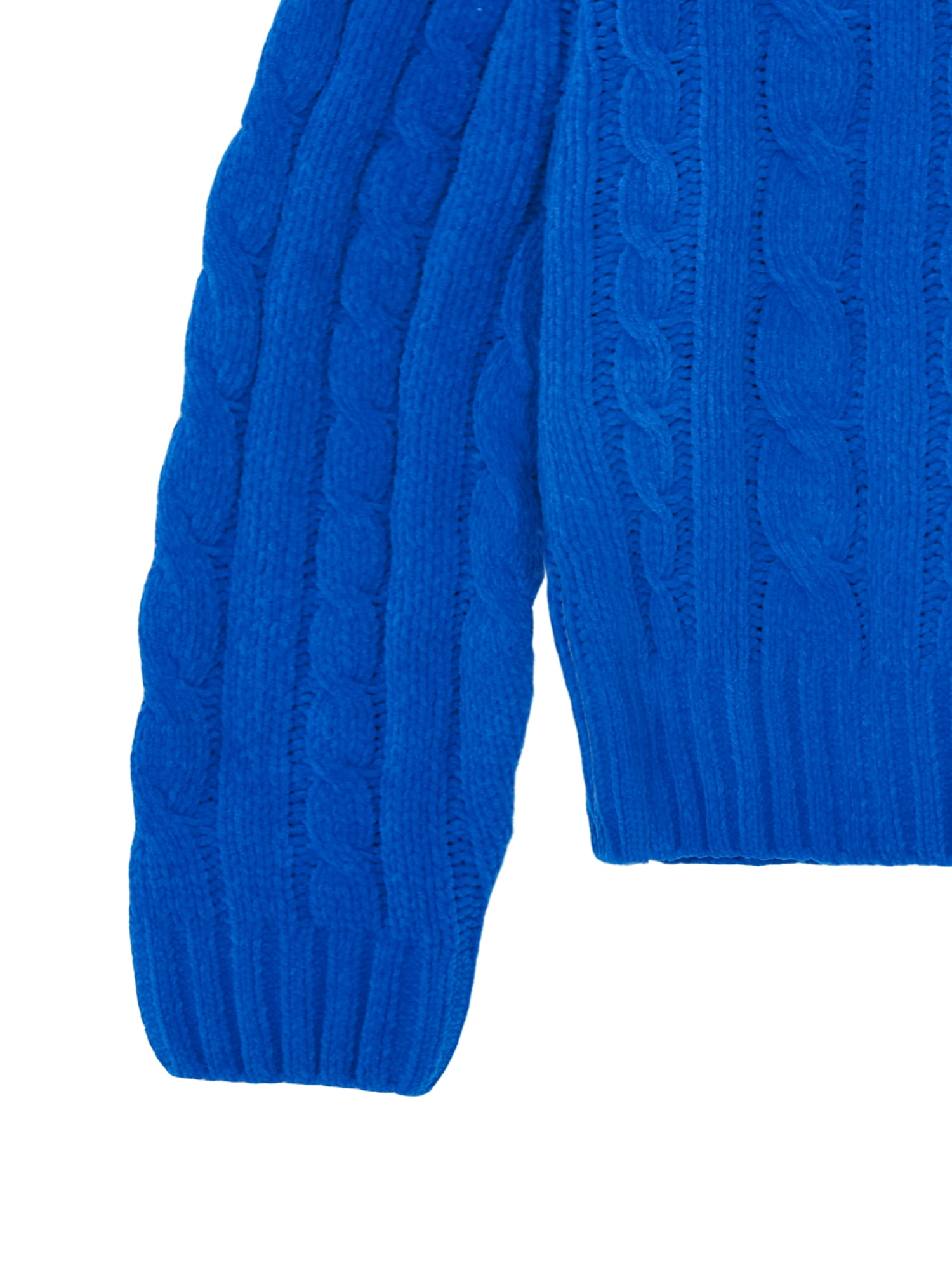 Wonder Nation Girls Chenille Sweater with Long Sleeves, Sizes 4-18 & Plus