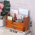 thumbnail image 4 of AMERTEER Wooden Storage Box Letter Rack Vintage Holder Post Mail Paper Card Organizer For Home Office, 4 of 6