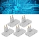 thumbnail image 5 of Adaptador De Enchufe De La UE, Convertidor De Enchufe De La UE 3 Clavijas Fácil De Transportar 110-250 V Inalámbrico 5 Piezas Para Espacio De Enchufe Limitado, 5 of 7