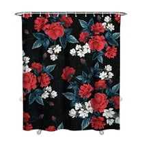 Waterproof Pioneer Shower Curtain 72x84 Inch Polyester Unique Cute Floral Shower Curtain for Bathroom Hotel Home Decor with 12 Plastic Hooks